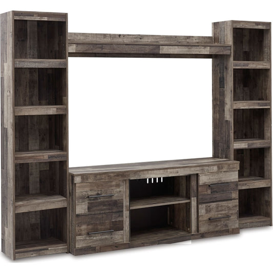 Meuble de divertissement Derekson 4 pièces - Gris multicolore