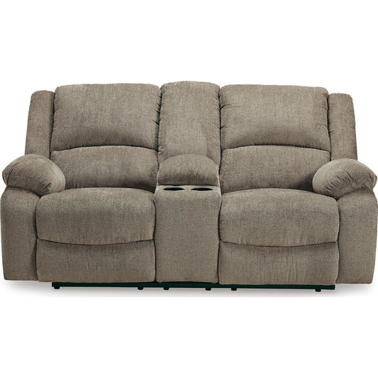 Causeuse inclinable électrique Draycoll avec console - Étain