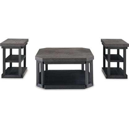 Lot de 3 tables Bonilane - Noir/Gris