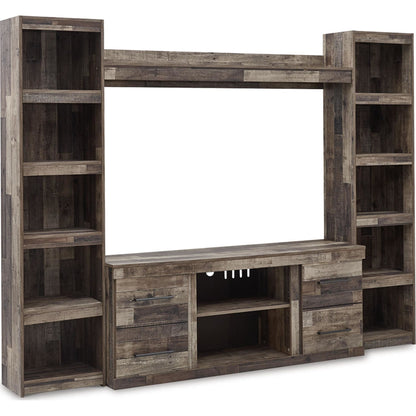 Meuble de divertissement Derekson 4 pièces - Gris multicolore