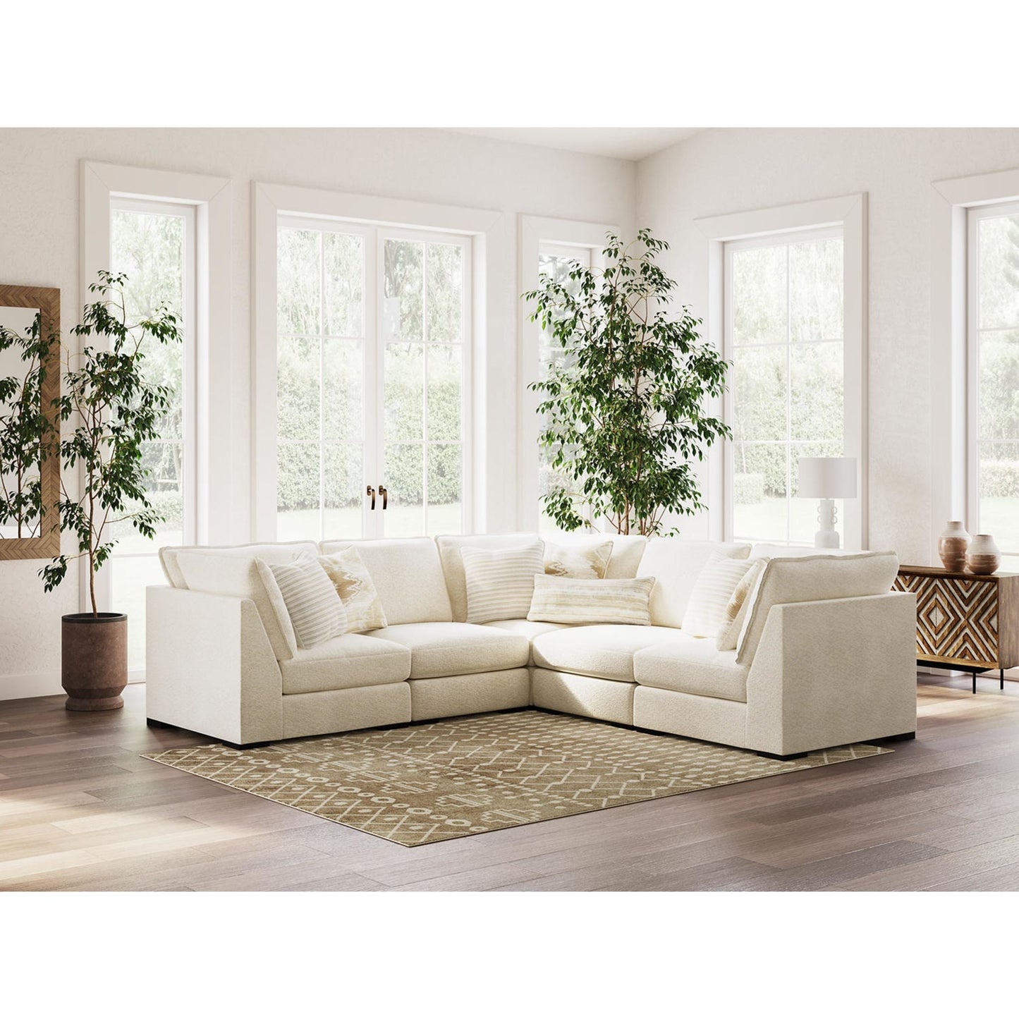 Canapé modulable Donelson Creek 5 pièces - Vanille