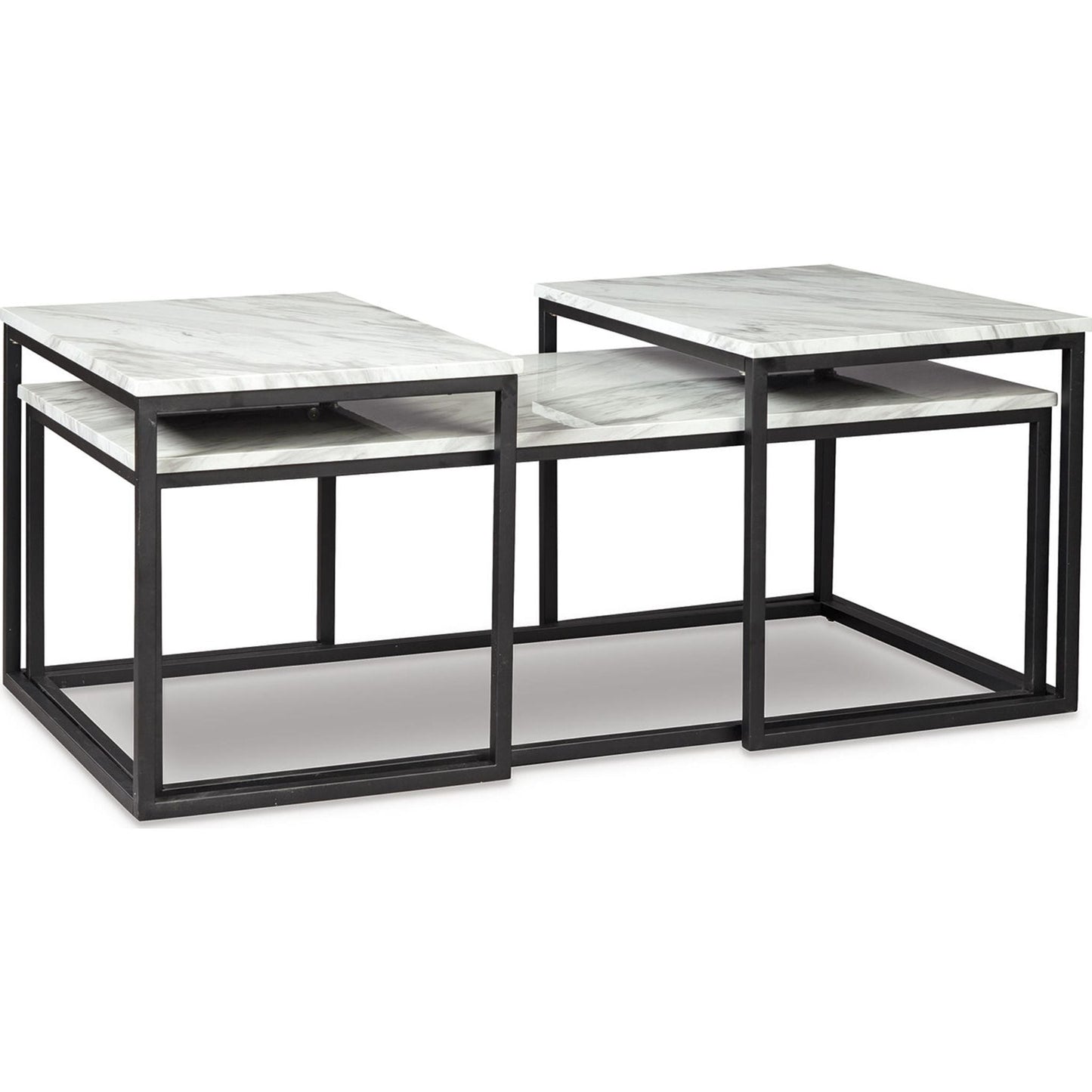 Lot de 3 tables Donnesta - Blanc