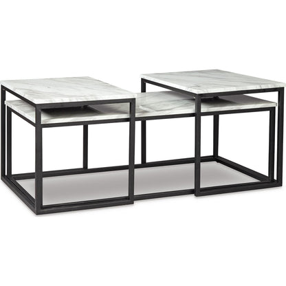 Lot de 3 tables Donnesta - Blanc