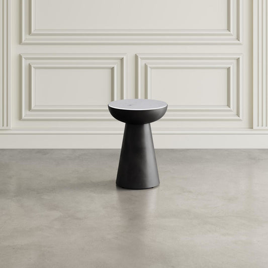Table d'appoint Circularity - Blanc et bronze