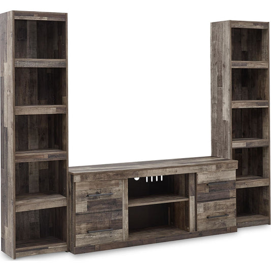 Meuble de divertissement Derekson 3 pièces - Gris multicolore