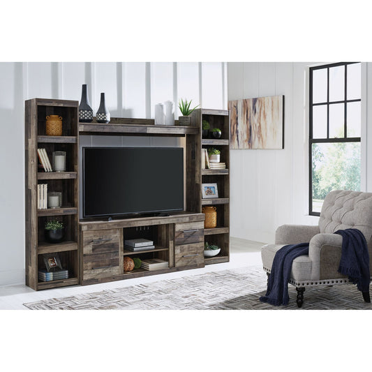 Meuble de divertissement Derekson 4 pièces - Gris multicolore