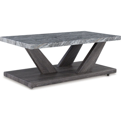 Lot de 3 tables Bensonale - Marron/Gris