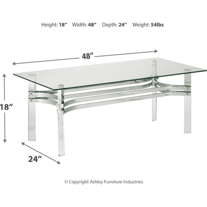 Table basse Braddoni - Finition chromée