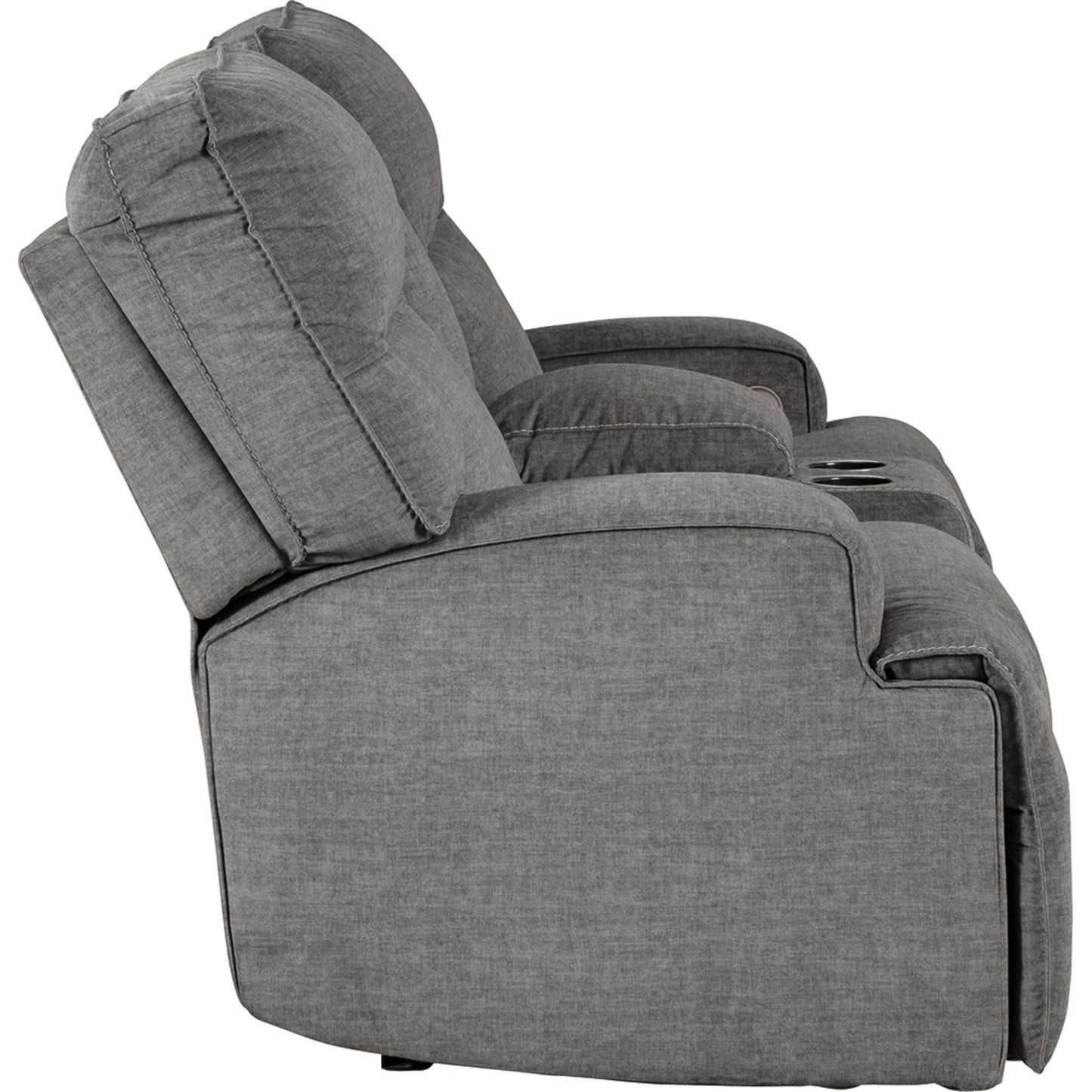 Causeuse inclinable électrique Coombs avec console - Anthracite