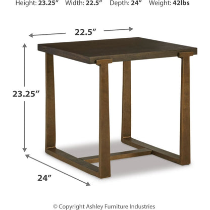 Table d'appoint Balintmore - Finition marron/doré