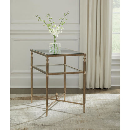 Table d'appoint Cloverty - Finition or vieilli