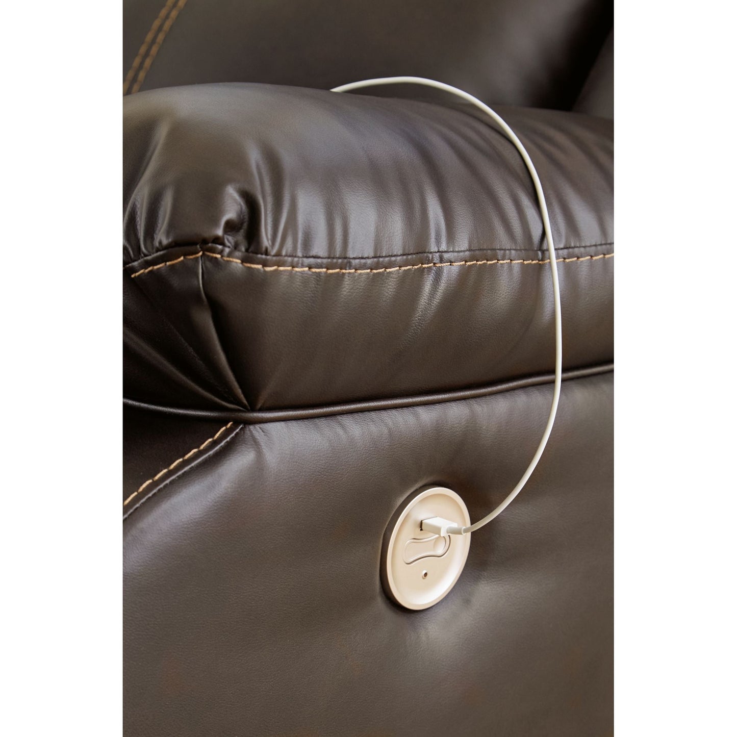 Causeuse inclinable électrique Denoron - Chocolat